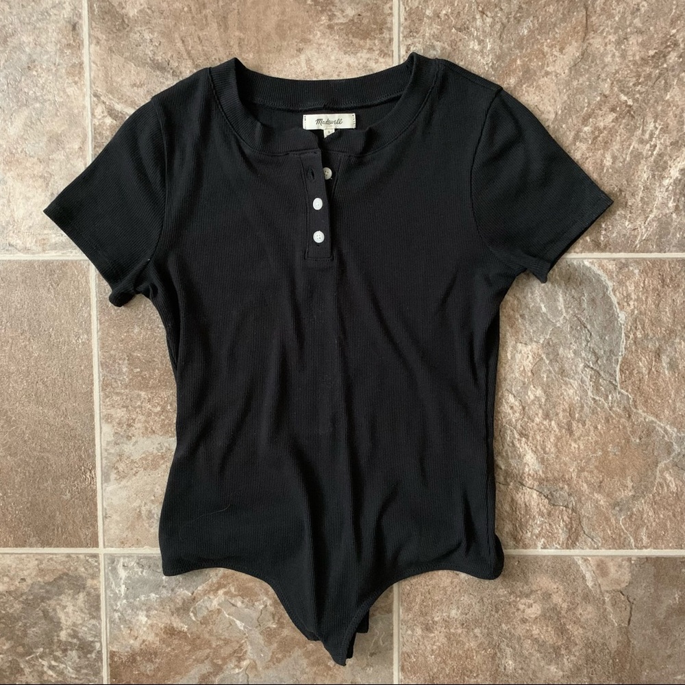 Madewell Ribbed Thong Bodysuit, Small, Worn Once